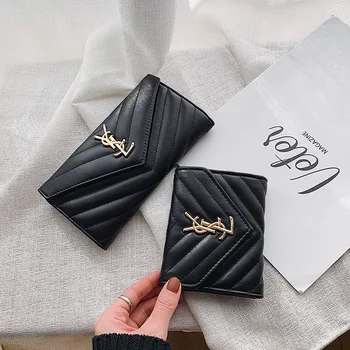 

Women's Wallet Long Small Breeze Rhombic Card Bag New Fashion Zipper Mobile Phone Change Clutch Bag