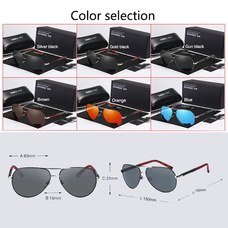 Очки солнцезащитные мужские алюминиевые с антибликом|gafas de sol|de solf sunglasses |