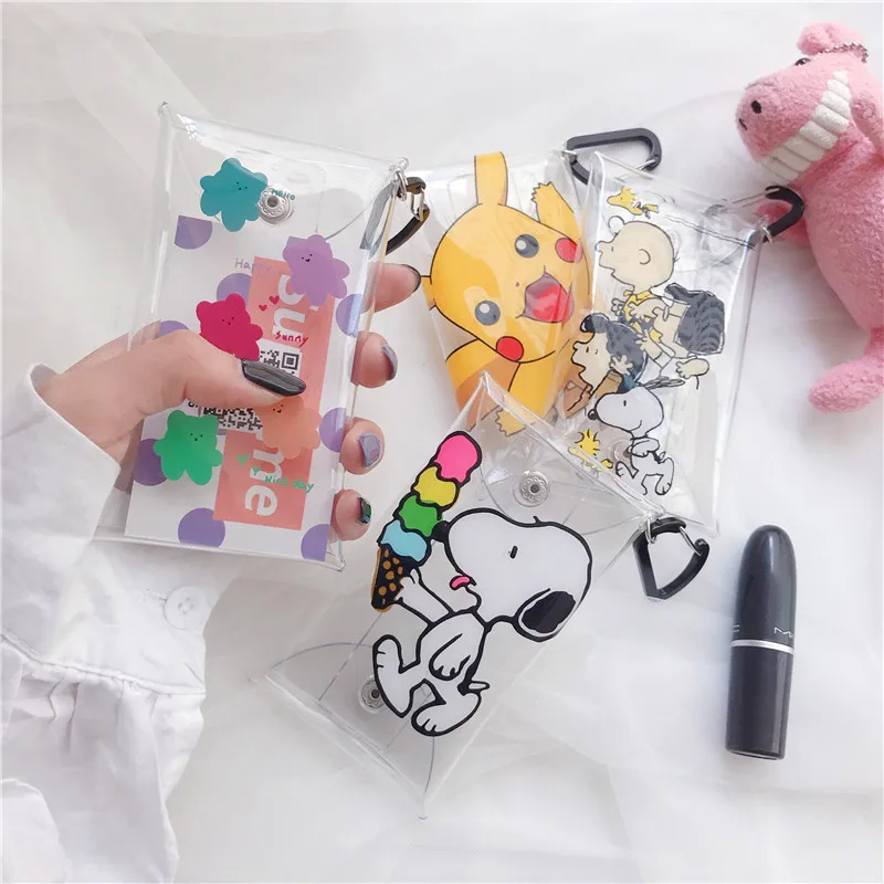 

Transparent Cartoon Mini Headphone Case Earphone Case Box Storage Bag cosmetic Small pieces key Organizer Portable Accessories