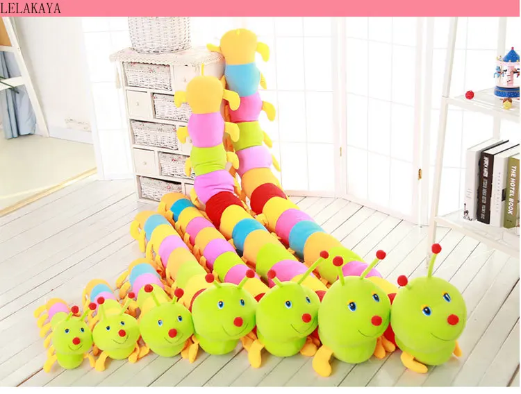 1 шт. Милая красочная гусеница плюшевые детские игрушки для детей мягкие животные