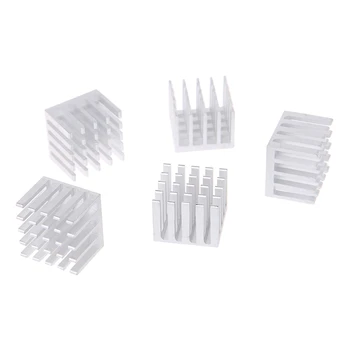 

5 Pcs/Set 20*20*16mm Aluminum Heatsink Block Computer Electronic Chip Cooling