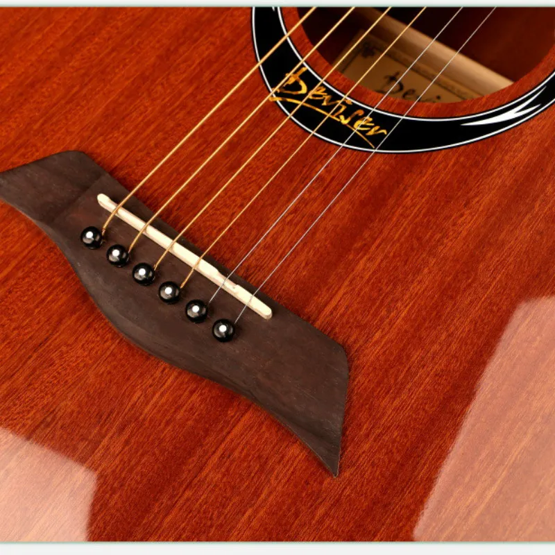 Гитара акустическая электрическая все Sapele стальная струна 41 дюймов D-Body Guitarra 6 струн поп-фолк Cutaway установить пикап высокий глянец