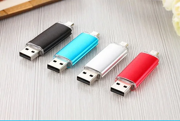 Флеш-диск USB 2,0 OTG для телефона Android высокоскоростная карта памяти, Флеш накопитель 128 Гб 64 ГБ 32 ГБ 16 ГБ USB флеш-накопитель из металла