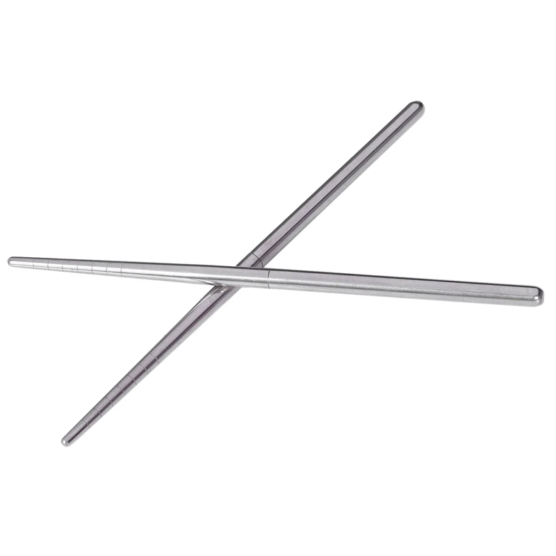 

BMBY-1 Pair Travel Foldable Stainless Steel Dining Rod, Silver