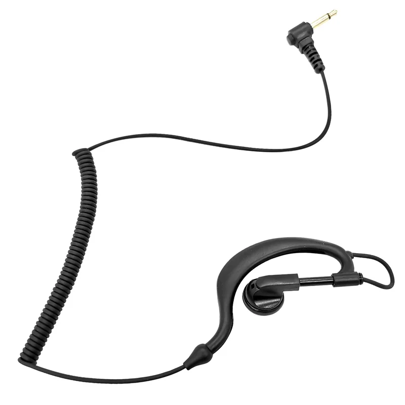 G-Shape Earpiece with Wire Receiver, Listen Only Headset, Compatible with Two-Way Radios and Walkie Talkie, 1 Pin, 3.5mm
