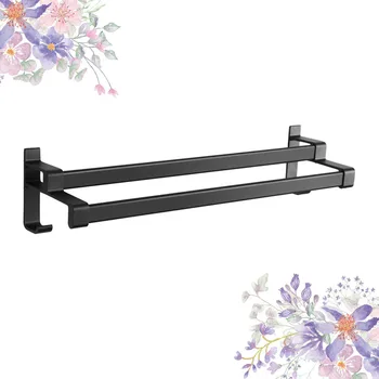 

1Pc Towel Hanging Rod Double-rod Hanging Rack Towel Rod Rack Towel Rack for Towel Storage Bathroom