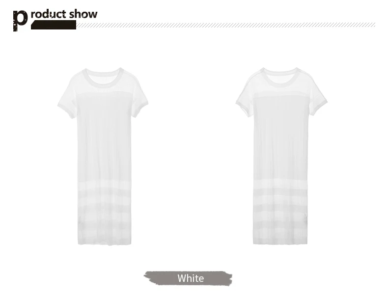Donoratico women's dress elegant translucent dress noble elegant comfortable striped