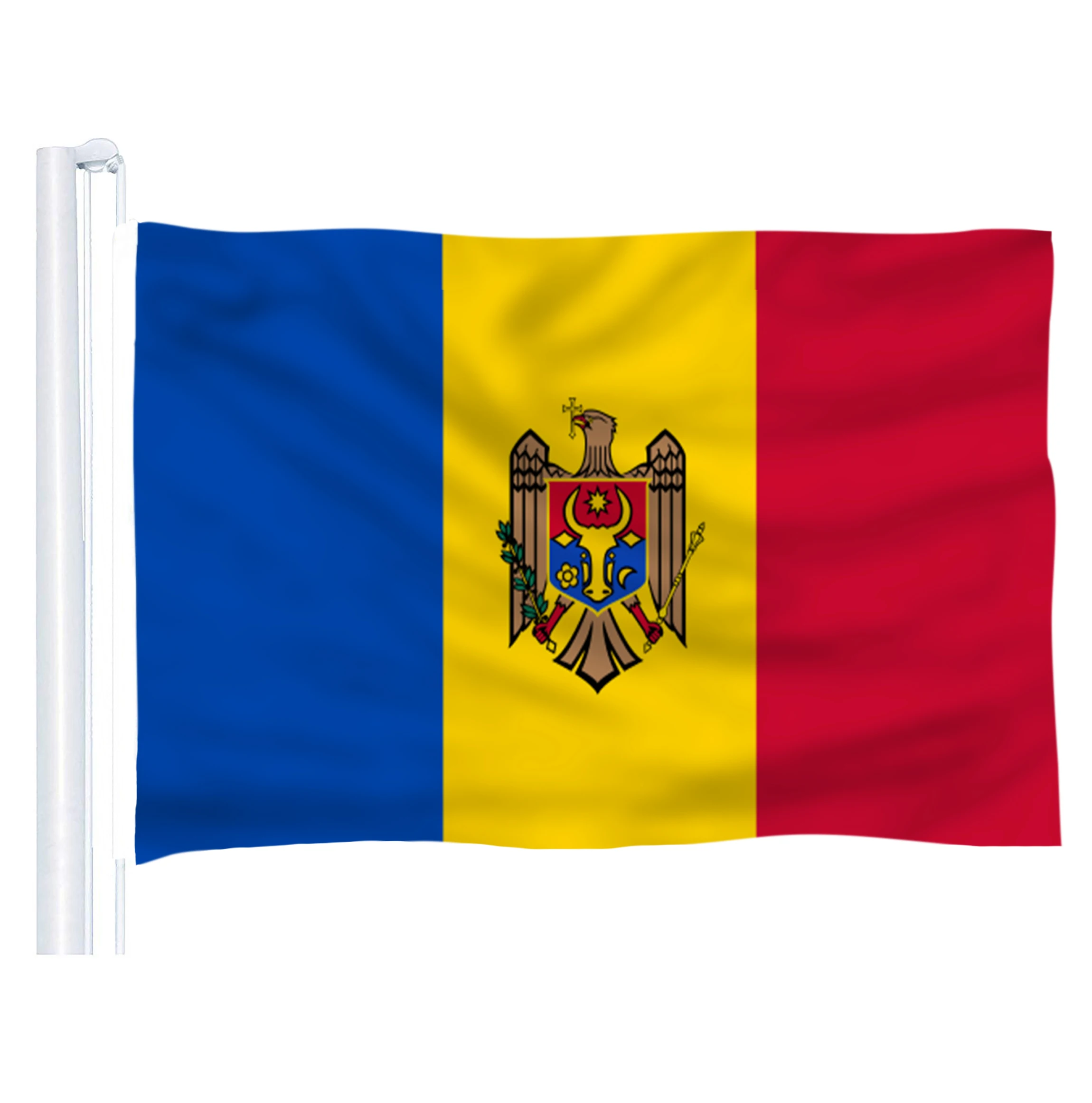 

The Moldova Flag Polyester Flag 5*3 FT Moldova flag 150*90 CM Flag big size good quality