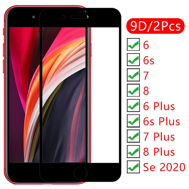 Защитное закаленное стекло 9d для iphone 6 s s6 7 8 plus se 2020 2 Защита экрана 6plus 6splus 7plus 8plus |