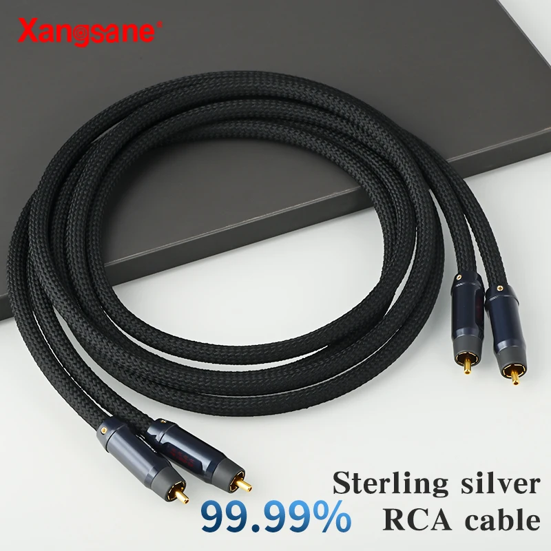 

Xangsane XS-1101Ag 4N 99.99% sterling silver wire core audio cable hifi RCA cable sound card CD machine amplifier connector