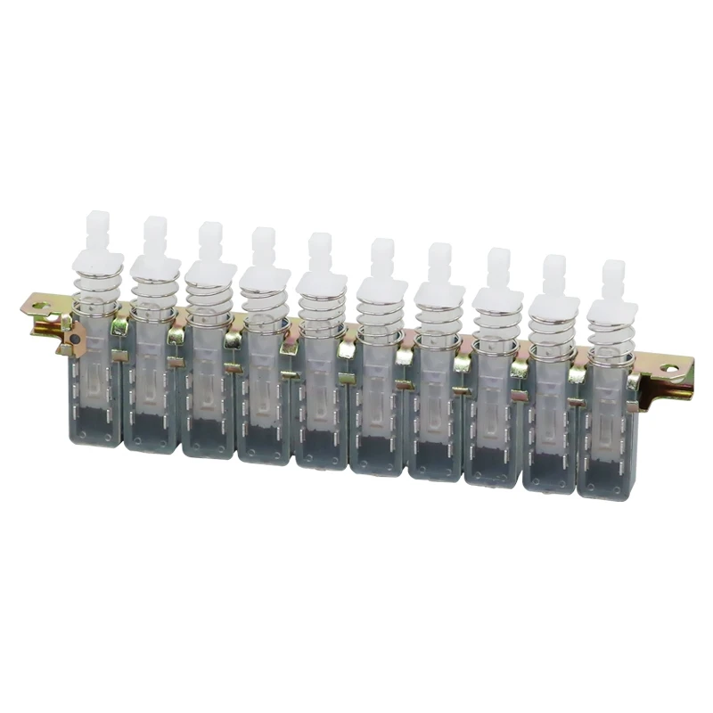 

1pcs Electric fan key switch button 6 pin 10 linkage straight key switch press 10 button button accessories