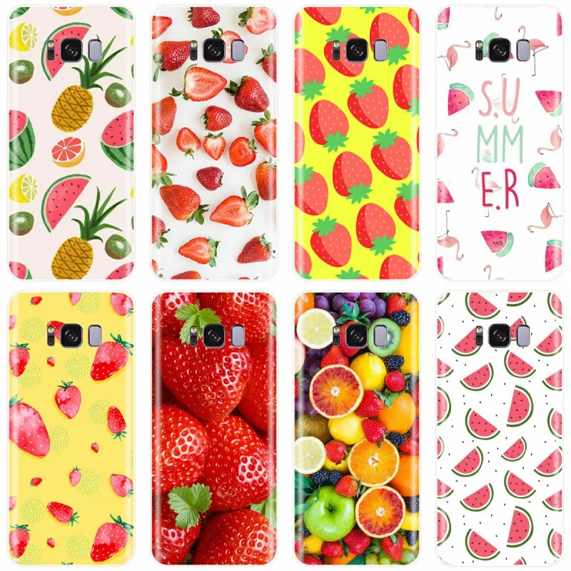 fruit strawberry watermelon summer Soft Silicone TPU Phone Case For Samsung Galaxy NOTE 8 9 S6EDGE S6 S7 S8 S9 S10 S10PLUS S10E | Мобильные