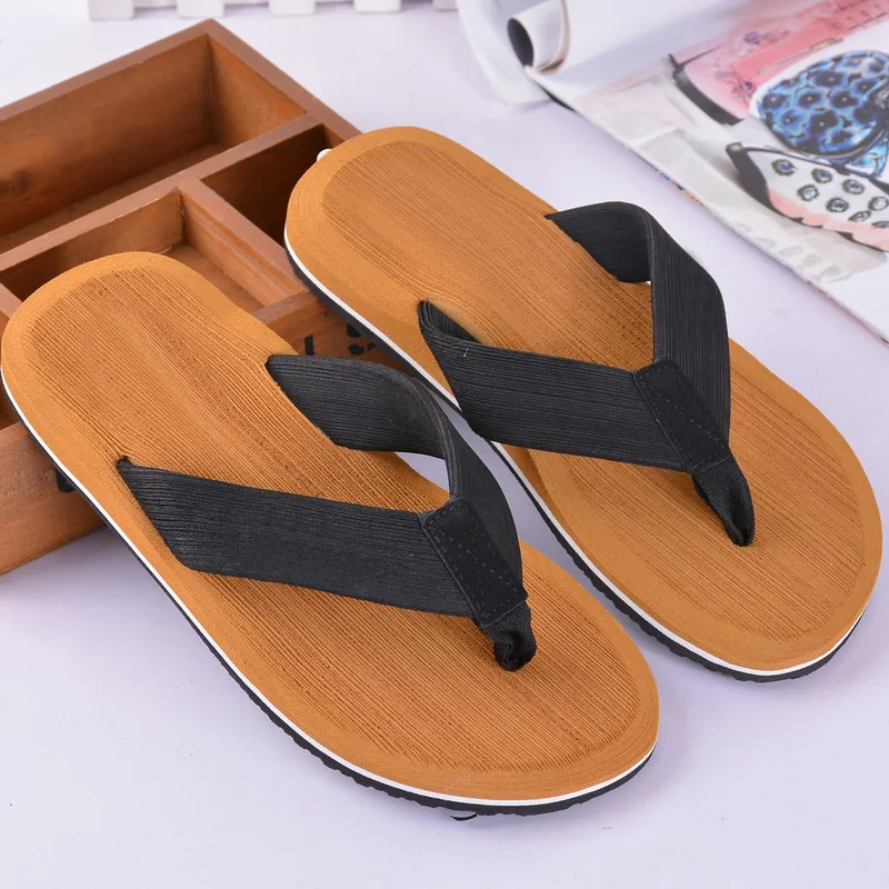 

New Men Slippers and Sandals 2 In 1 Flat Leisure Soft Beach Slipper Shoes For Men Outdoors Beach Walking Breathable Beach Sandal