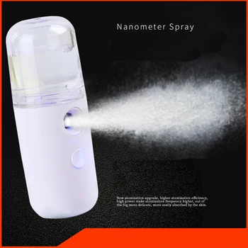 

Women Face Care Tool Nebulizer Portable USB Rechargeable Nano Mister Humidifier Cool Face Humidifier Eyelash Extensions Sprayer