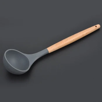 

8Pcs/set Silicone Kitchen Utensil Set Spatula Slotted Spoon with Wood Handle Baking Cooking Tools DTT88
