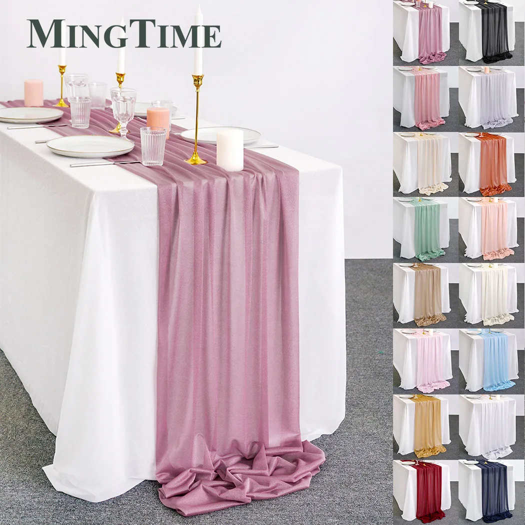 Chiffon Solid Table Runner 1