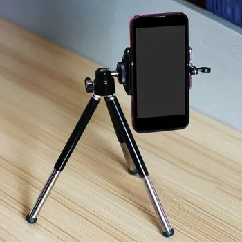 

Mobile Phone Tripod Camera Selfie Mini Tripod Aluminum Alloy Tripod Desktop Two-section Small Tripod Stand for and Tablet