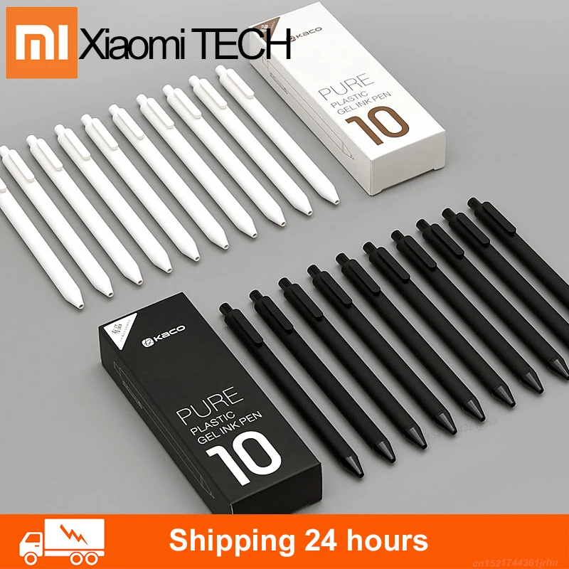 Набор ручек 10 шт./партия оригинальных Xiaomi KACO 0 5 мм Mi signature P E N Gal гладкие и прочные