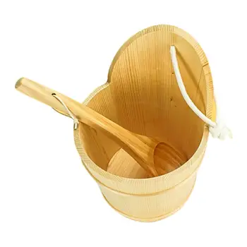 

Bathroom Natural Sauna Barrel Bucket with Inner Liner Portable Wooden Beneficial Skin Weight loss Supplies for Sauna Room Tools