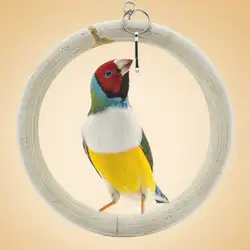 Деревянная игрушка-попугай, подставка для птиц, игровая стойка, качели, деревянное кольцо для птиц, подвесные игрушки, аксессуары для птиц