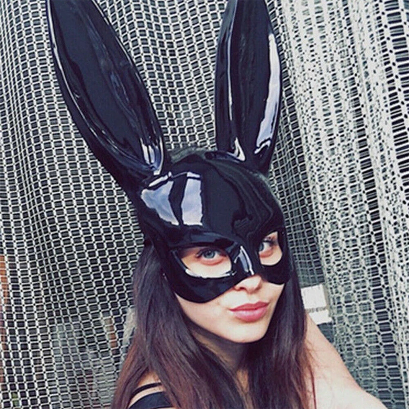 

9 Styles Halloween Rabbit Ears Half Mask Bright Matte Bunny Cosplay Party Masquerade Festival Anime Bar Nightclub Accessories