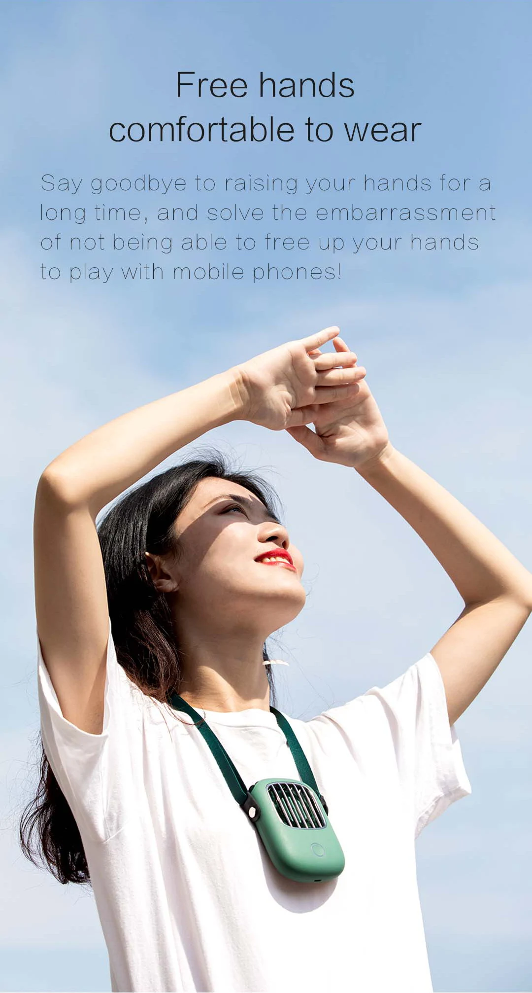 Gadgetoo Totu Portable Hanging Neck Fan Mini Pocket Air Cooling Fan