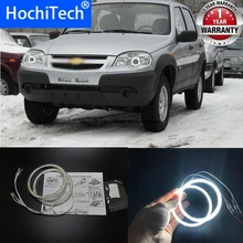 HochiTech для Chevrolet Niva 2009-2013 ультра яркий SMD белый светодиодный ангельские глазки 2600LM 12 В halo Кольцо Комплект дневного света DRL