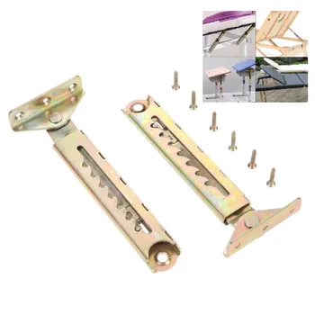 

DRELD 2pcs/1 Pair Angle Lifting Rod Desk 7 Gear Adjusting Hinge Angle Hinge with Bracket Furniture Hardware with Screws Iron