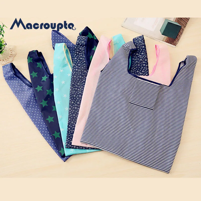 

Sale Fashion Portable Women Shopping Bag Creative Printing Oxford Cloth Folding Ladies Bag Kitchen Storage Bags Home Accessories