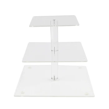 

Decor Cake Holder Durable Tower Display Holder High quality 21cm Clear 3-Tiers Cake Birthday