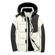 Зимнее пальто, мужской пуховик, повседневная куртка с карманами и пуговицами, Теплая мужская кожаная куртка, верхняя одежда, Manteau Homme Hiver