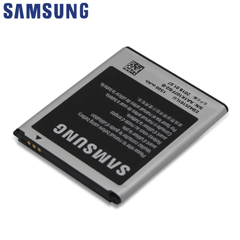 Оригинальная батарея Samsung EB425161LU 1500 мАч для Galaxy S Duos S7562 S7566 S7568 i8160 S7582 S7560 S7580 i8190 i739 i669 J1 мини