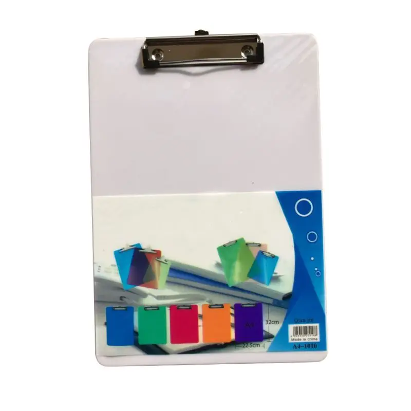 

Plastic Clipboard A4 Size File Clip Board Letter Sizes Home Office Working Paper Clip Holder Practical Storage Several Colors