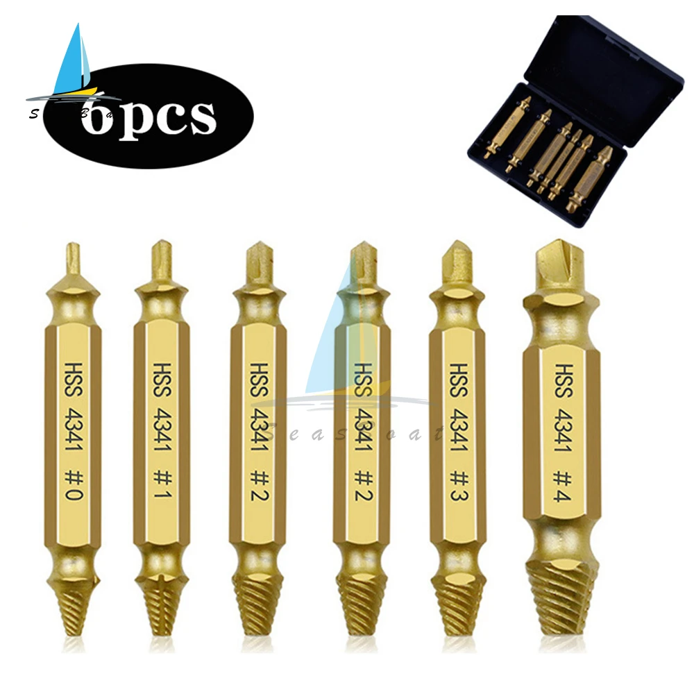 

4/5/6pcs Damaged Screw Extractor Drill Bit Set Stripped Broken Screw Bolt Remover Extractor Easily Take Out Demolition Tools