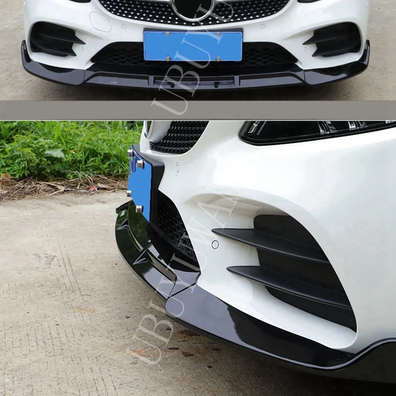 UBUYUWANT Car ABS Front Bumper Lip Spoiler Auto Diffuser Bumper Protector Decoration For Mercedes-B