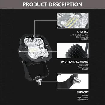 

6000K Working Light Waterproof W/ Bracket Replacement 3-Inch Spotlight