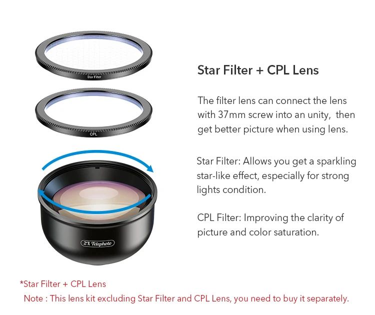 Star Filter+CPL Lens