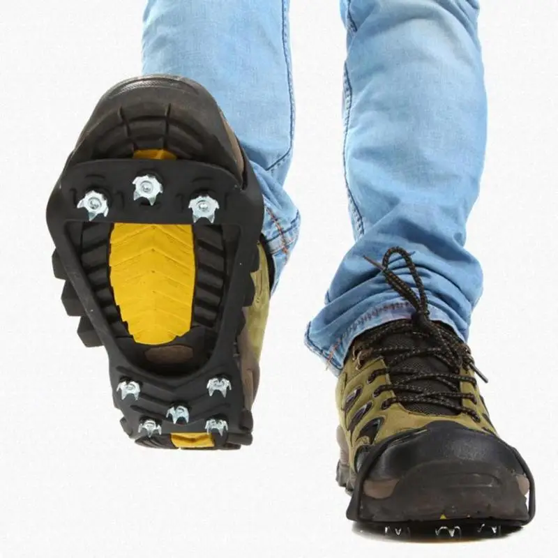 

Durable Crampons Climbing Anti Slip Shoes Cover Steel Nails Not Easy to Fall Off 8 Teeth Snow Shoe Spiked Grips Cleats