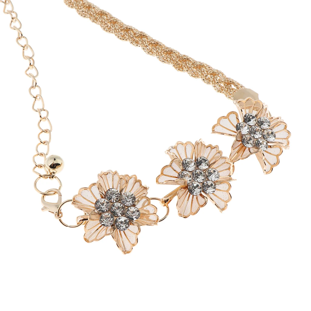 Women Skinny Dress Belt for Ladies Stretch Waistband, Flowers Pattern