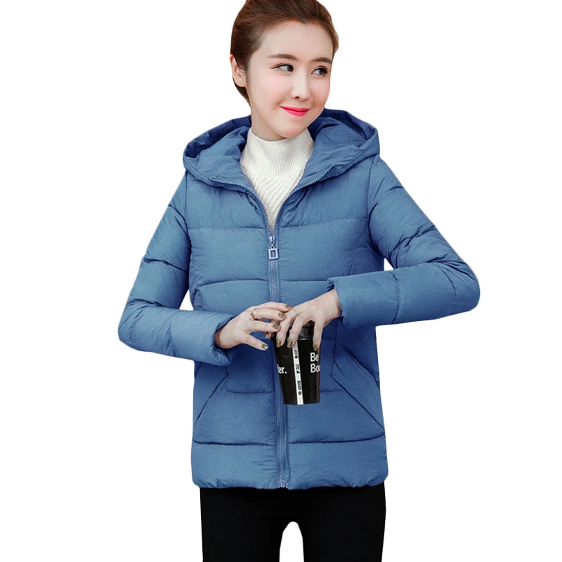 

New Winter Jacket Women Short lightweight Warm Down cotton Jacket Plus size Womens Korean Casual Hooded Parkas Overcoat 4XL F930