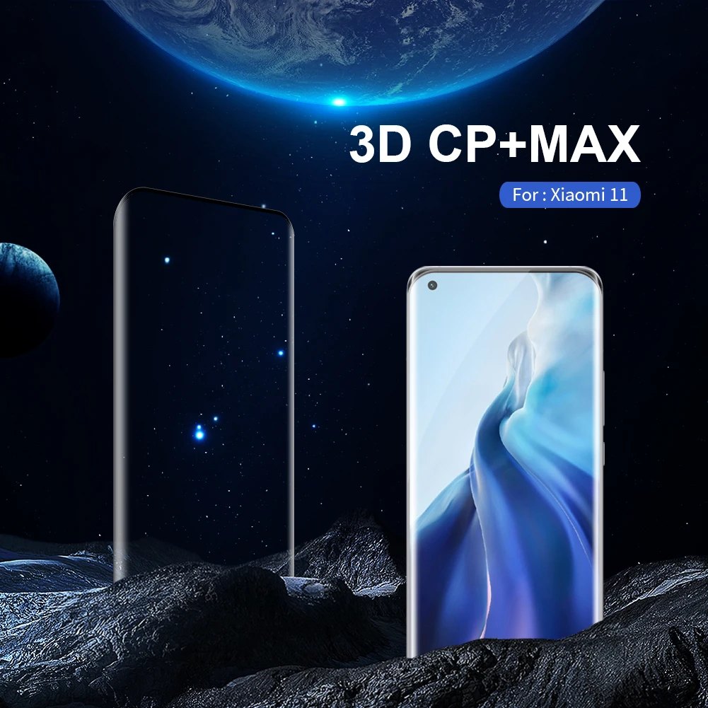 For Xiaomi Mi 10 Ultra 11 Pro Glass Screen Protector NILLKIN Amazing 3D CP+MAX Nano Anti-Explosion Full Glue Tempered Glass mi11