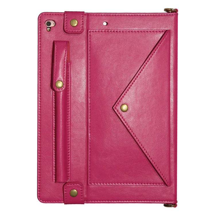 Rose Red Многофункциональный чехол для iPad 9,7, универсальный чехол для iPad, Чехол air 2 1 5th 6th generation, чехол для планшета iPad 5 6 с ремешком на руку - Цвет: Rose Red