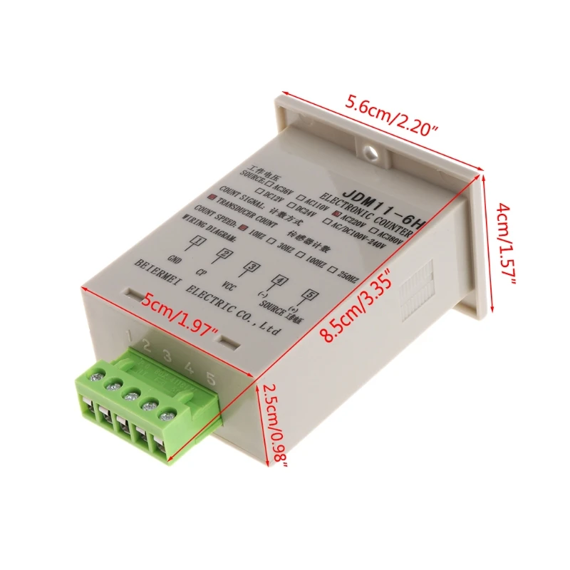 6-значный цифровой светодиодный Дисплей 1-999999 счетчик регулируемые Силовые транзисторы NPN Фотоэлектрические Сенсор переключатель