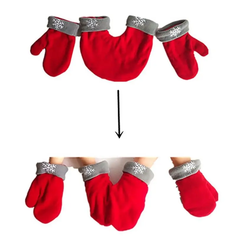 Lovers Gloves Polar Fleece Lovers Winter Warm Handle Double Mittens Gifts