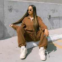 

Casual Women Tracksuit Two Piece Set Shirt And Long Pants Loose Sportsuit High Waist Clothes For Women Outfit