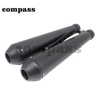 

39-46mm Motorcycle Motocross Cafe Racer Muffler Exhaust Retro Vertical Back Silencer Pressure For Harley Exhaust