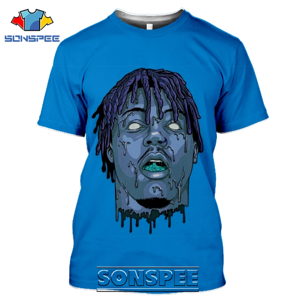 SONSPEE T-shirts Juice Wrld 3D Print Men Women Hip Hop Singer Short Sleeve Streetwear Rap Respect Casual Tees Tops Shirt (9)
