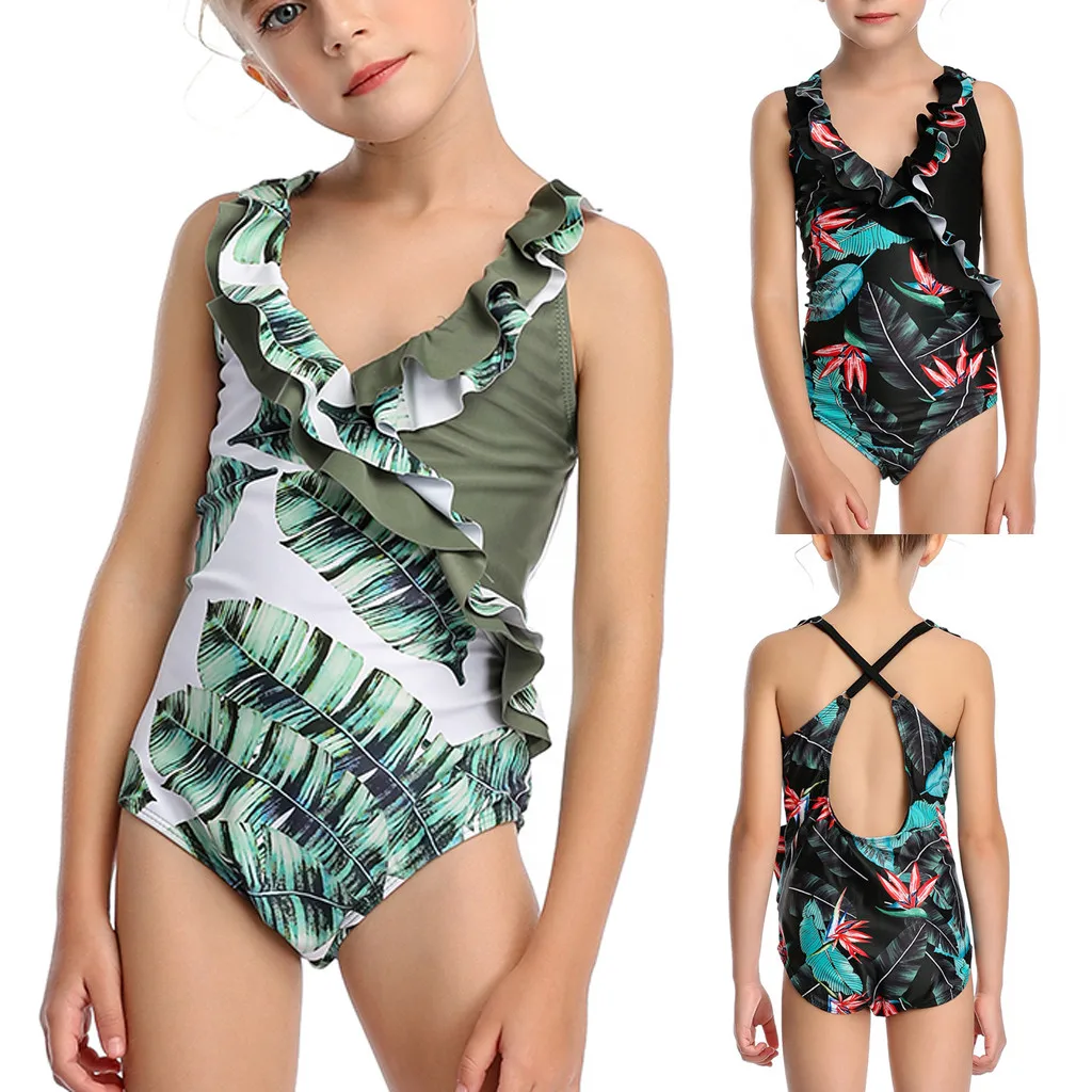 Hot Summer Fashion Mother And Daughter Print Two Piece Swimsuit Matching Clothing Costumes stroje kapielowe damskie | Спорт и
