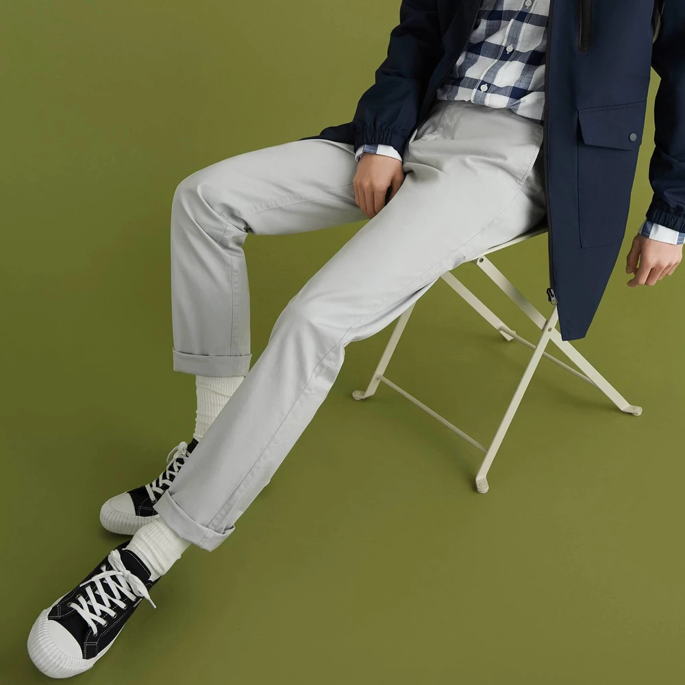 Metersbonwe, мужские повседневные брюки, Осенние повседневные брюки, прямые брюки, модные штаны для бега, мужские Брендовые брюки высокого качества - Цвет: Pearl blue