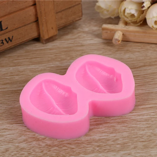 1Dcs Piros Ajak Alakú Szilikon Penész Diy Epoxi Csokoládé Konyha Sütőszerszámok Sütemény Dekoráció - Image 3